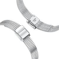 Stainless steel slim fit bandje - Zilver - Geschikt voor Apple Watch 38mm / 40mm / 41mm / 42mm - thumbnail