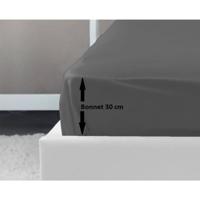 LOVELY HOME Hoeslaken 100% katoen 160x200x30 cm donkergrijs - thumbnail