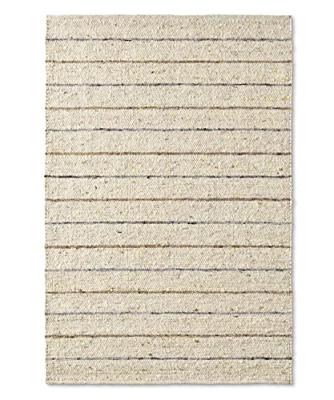 Tapeso Wollen vloerkleed strepen - Jarl bruin|grijs - 200x290 cm