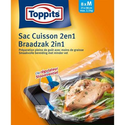 Melitta Toppits braadzakken 2-in-1 8xm