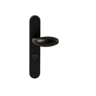 Hardbrass Knopkruk Golf op ovaal langschild WC63/8mm - zwart