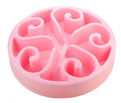 Eat Slow Live Longer Original Voerbak L/XL - Ø30 cm - Anti schrokbak hond – Slowfeeder hond – Anti-slip – Geschikt voor grote honden - Roze