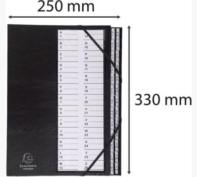 Exacompta sorteermap Ordonator met harde kaft, bedrukte alfabetische ruiters, 26 vakken, zwart Exacompta sorteermap Ordonator met harde kaft, bedrukte alfabetische ruiters, 26 vakken, zwart
