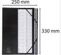 Exacompta sorteermap Ordonator met harde kaft, bedrukte alfabetische ruiters, 26 vakken, zwart - thumbnail