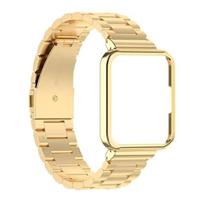 Stalen schakelband met case - Goud - Xiaomi Redmi Watch 2 (Lite) Stalen schakelband met case - Goud - Xiaomi Redmi Watch 2 (Lite)