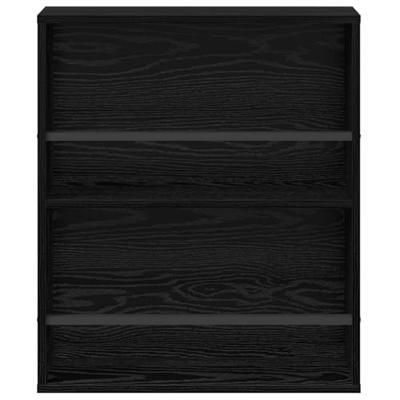 Tijdschrift Rek 2 pcs Zwart Eiken 60 x 12 x 70 cm Bewerkt hout