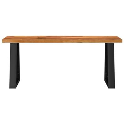 Bankje met natuurlijke rand 110 cm massief acaciahout