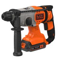 Black+Decker bcd900e2k 18v 2x2.5ah 1.2j sds+ boorhamer | 2x 18v 2.5ah accu's + 1a lader | in koffer - bcd900e2k-qw - thumbnail