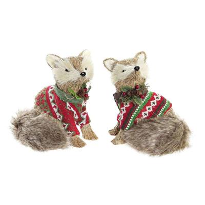 Kerstversiering DKD Home Decor Polyester (16 x 18 x 21 cm) (2 Stuks)