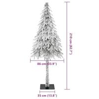 VidaXL Kerstboom met 300 led met standaard wit 210 cm pe en staal - thumbnail