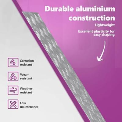 VidaXL Trap tread rechthoekig 4 pcs zilver 90 x 30 cm aluminium