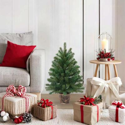 Kunstkerstboom met standaard Groen 75 cm PVC, PE en staal Kunstkerstboom met standaard Groen 75 cm PVC, PE en staal