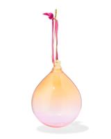 HEMA Kerstbal 8cm glas gradient rood-oranje - thumbnail