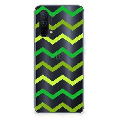OnePlus Nord CE 5G | TPU bumper | Zigzag Groen OnePlus Nord CE 5G | TPU bumper | Zigzag Groen