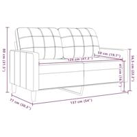 Tweezitsbank 120 cm fluweel lichtgrijs - thumbnail