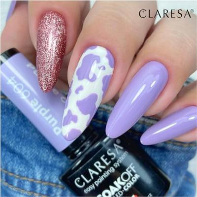 Claresa uv/led gellak 5ml full glitter 5 warm pink