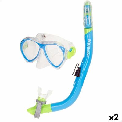 Snorkelbril en -buis voor Kinderen AquaSport Blauw (2 Stuks)