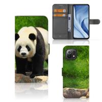 Xiaomi 11 Lite 5G NE | Mi 11 Lite | Telefoonhoesje | Met pasjeshouder | Panda - thumbnail
