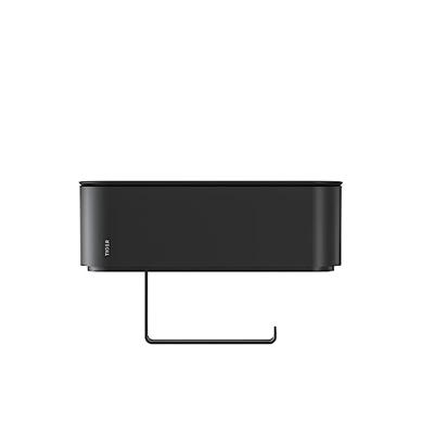 Tiger 2-Store Toiletrolhouder met opbergbakje Zwart 800378