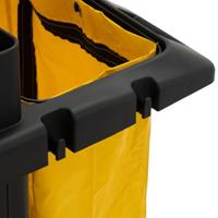 Schoonmaakwagen - afsluitbaar - 250 kg - 4 planken - 2 nylon tassen - thumbnail