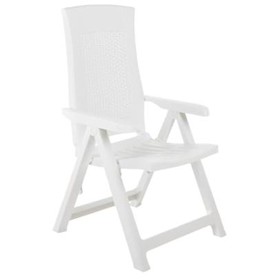 Tuinstoelen 2 st verstelbaar kunststof wit