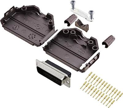 Encitech DPPK25-BK-DBCP-K 6355-0078-03 D-SUB Stiftleisten-Set 180° Polzahl: 25 Crimpen 1 pc(s)
