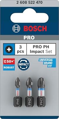 Bosch Accessoires Impact Control Bit PH1/2/3 25mm 3St - 2608522470