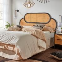 Lalita rotan hoofdeinde met zwarte afwerking 170 x 120 cm - thumbnail