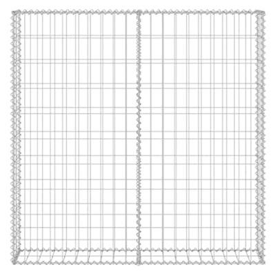 Schanskorf muur met deksels 80x20x100 cm gegalvaniseerd staal