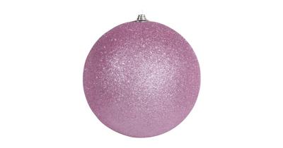 1x Roze grote decoratie kerstballen met glitter kunststof 25 cm - Kerstbal 1x Roze grote decoratie kerstballen met glitter kunststof 25 cm - Kerstbal