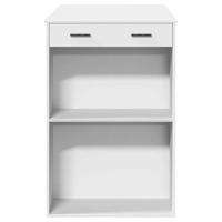 Bartafel 102x70x103,5 cm bewerkt hout wit - thumbnail