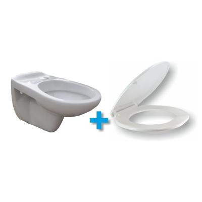 Neptunus wandcloset met Neptunus toiletzitting glans wit