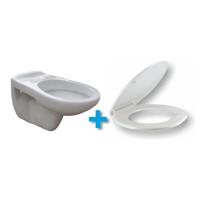 Neptunus wandcloset met Neptunus toiletzitting glans wit - thumbnail