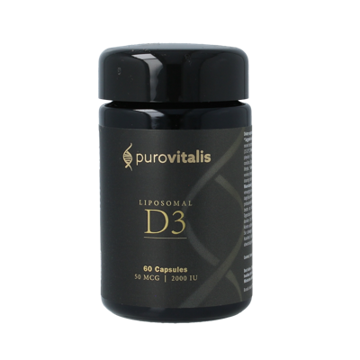 Purovitalis Liposomal vitamine D3 60 Vegetarische capsules