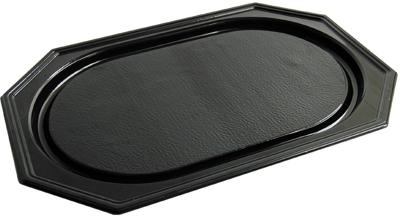 Cateringschaal, uit gerecycleerd PET, ft 35 x 25 cm, zwart, pak van 10 stuks Cateringschaal, uit gerecycleerd PET, ft 35 x 25 cm, zwart, pak van 10 stuks