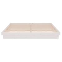 Bedframe massief hout wit 180x200 cm - thumbnail