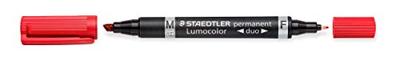 Permanente markeerstift Staedtler Lumocolor 348 Dubbel Rood (10 Stuks)