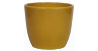 Floran Plantenpot - okergeel - glanzend - keramiek - 28 x 25 cm - thumbnail