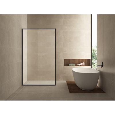 Wiesbaden Inloopdouche Square Stabilisatiestang Nano Coating 90x200 cm 10 mm Mat Zwart