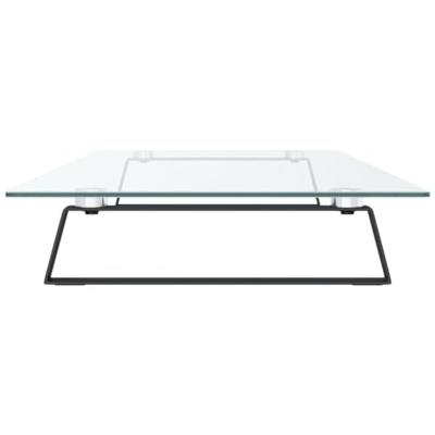 VidaXL Monitorstandaard 100x35x8 cm gehard glas en metaal zwart