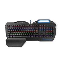 Nedis GKBD400BKDE Mechanisch Gamingtoetsenbord Rgb-verlichting Duits Metalen Design - thumbnail