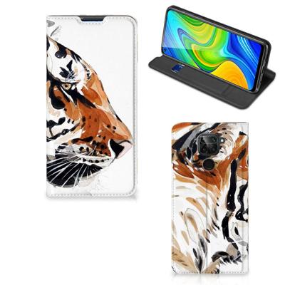 Bookcase Xiaomi Redmi Note 9 Watercolor Tiger Bookcase Xiaomi Redmi Note 9 Watercolor Tiger