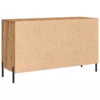 Dressoir 100x36x60 cm bewerkt hout artisanaal eikenkleurig - thumbnail