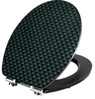Cornat Wc-Bril Acrylaat Carbon Sc Zw - KSDSC319 - thumbnail