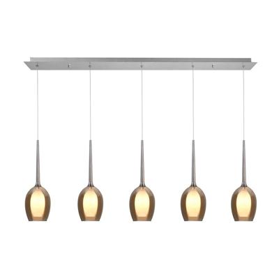 Highlight HanglampBelle nikkel 5-lichts recht - H5142.28