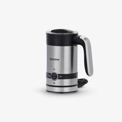 Severin 3584 3584 Melkopschuimer RVS (geborsteld), Zwart 450 W