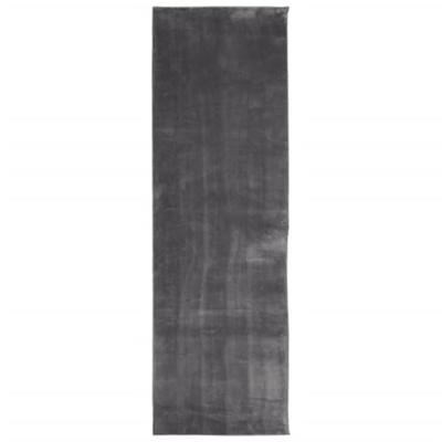 VidaXL Vloerkleed huarte laagpolig zacht wasbaar 80x250 cm antraciet