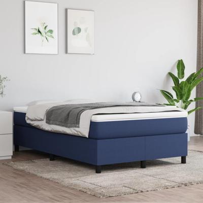 Boxspring met matras stof blauw 120x200 cm