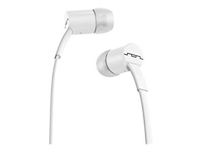 SOL Republic Jax In-ear hoofdtelefoon, geluidsisolerende, draadloze oortelefoon met microfoon + 1-knops bediening, hoogwaardig geluid met krachtige bas, 4 oordopjes maten voor ideale pasvorm, wit