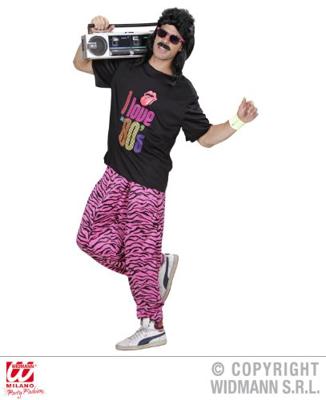 Baggy Broek 80&apos;s zebra roze